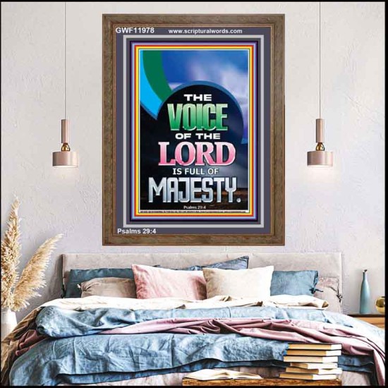 THE VOICE OF THE LORD IS FULL OF MAJESTY  Scriptural Décor Portrait  GWF11978  
