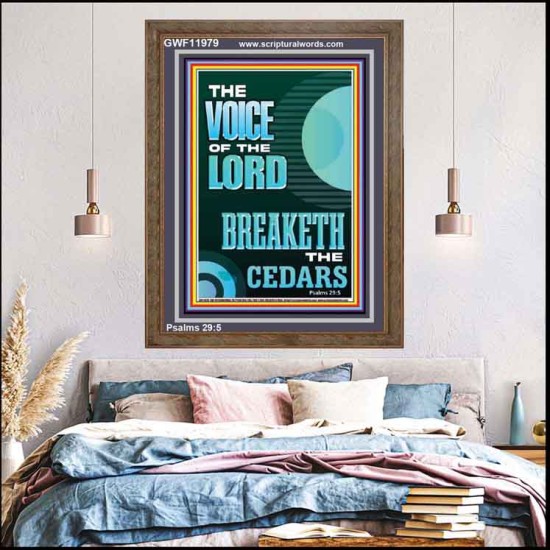 THE VOICE OF THE LORD BREAKETH THE CEDARS  Scriptural Décor Portrait  GWF11979  