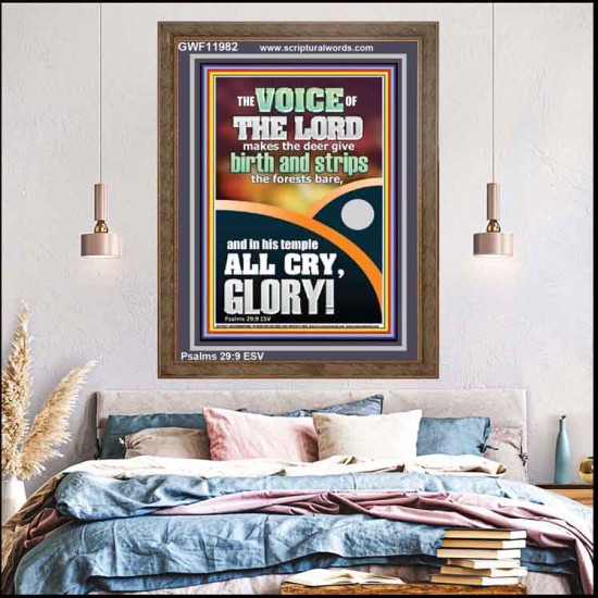 THE VOICE OF THE LORD MAKES THE DEER GIVE BIRTH  Christian Portrait Wall Art  GWF11982  