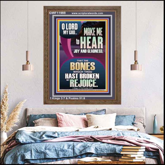 MAKE ME TO HEAR JOY AND GLADNESS  Scripture Portrait Signs  GWF11988  