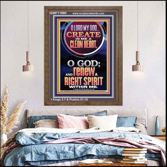 CREATE IN ME A CLEAN HEART  Scriptural Portrait Signs  GWF11990  
