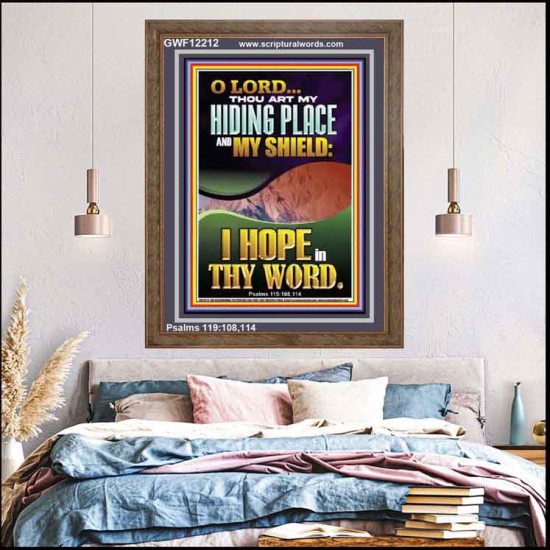 THOU ART MY HIDING PLACE AND SHIELD  Religious Art Portrait  GWF12212  