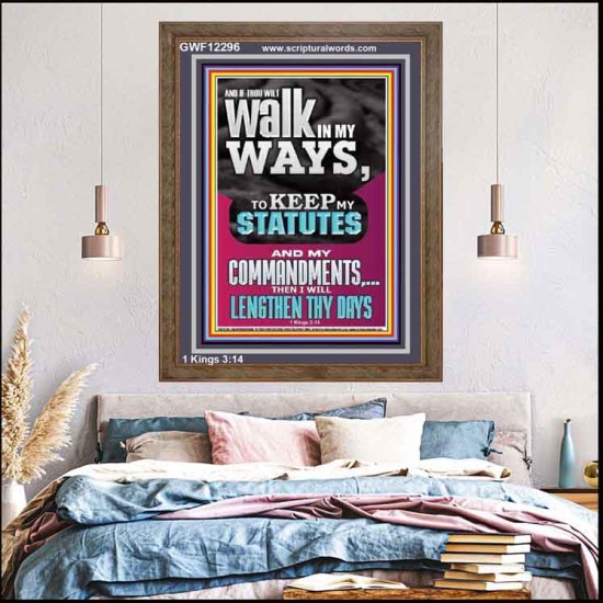 WALK IN MY WAYS AND KEEP MY COMMANDMENTS  Wall & Art Décor  GWF12296  