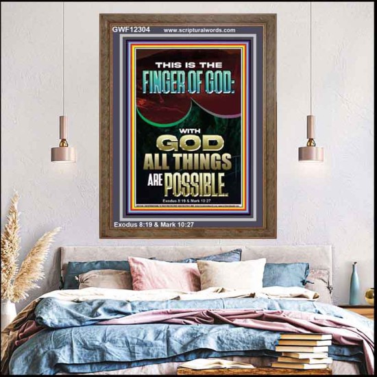 BY THE FINGER OF GOD ALL THINGS ARE POSSIBLE  Décor Art Work  GWF12304  