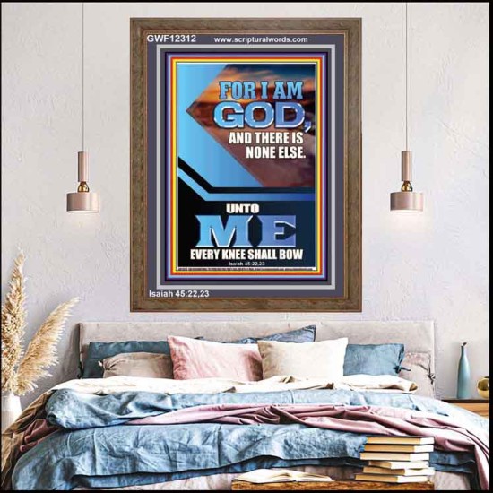 UNTO ME EVERY KNEE SHALL BOW  Custom Wall Scriptural Art  GWF12312  