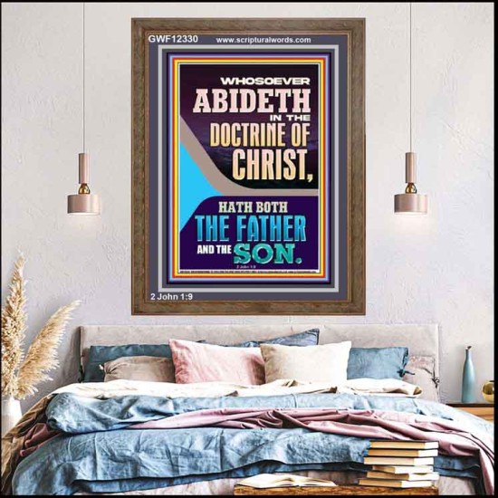 ABIDETH IN THE DOCTRINE OF CHRIST  Custom Christian Artwork Portrait  GWF12330  