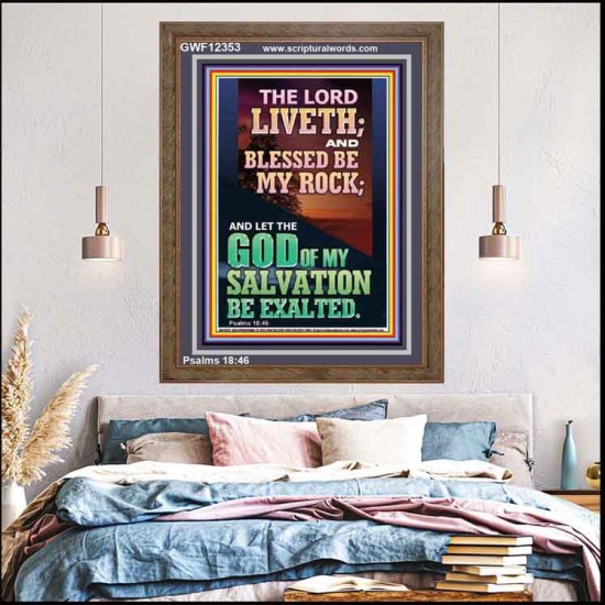 BLESSED BE MY ROCK GOD OF MY SALVATION  Bible Verse for Home Portrait  GWF12353  