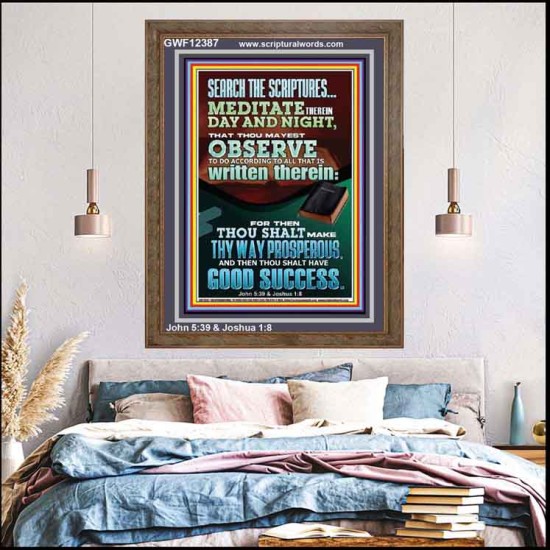 SEARCH THE SCRIPTURES MEDITATE THEREIN DAY AND NIGHT  Bible Verse Wall Art  GWF12387  