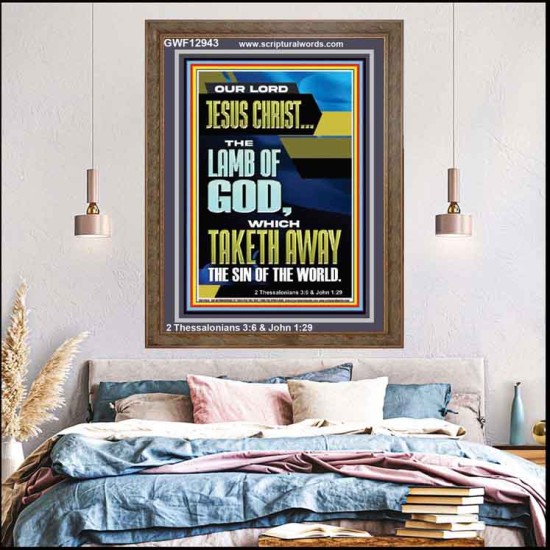 LAMB OF GOD WHICH TAKETH AWAY THE SIN OF THE WORLD  Ultimate Inspirational Wall Art Portrait  GWF12943  