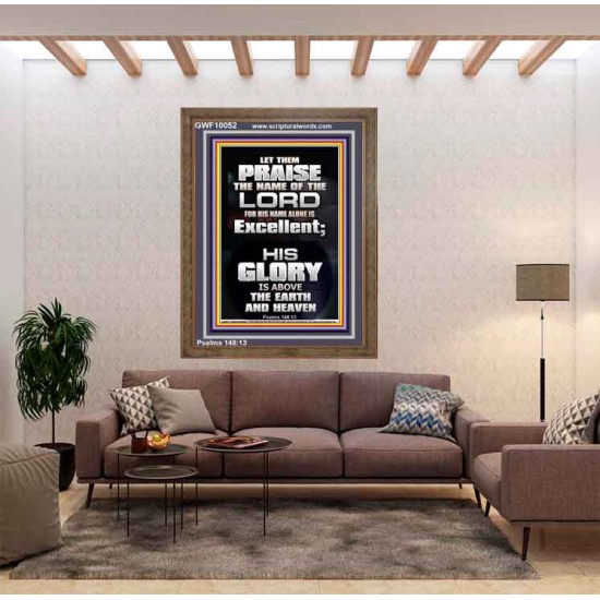 LET THEM PRAISE THE NAME OF THE LORD  Bathroom Wall Art Picture  GWF10052  