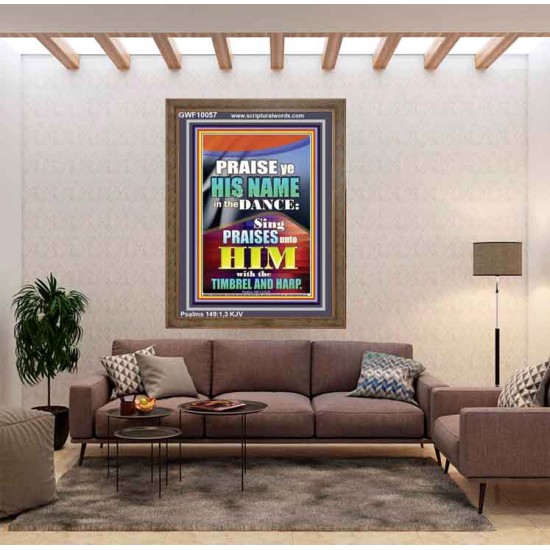 PRAISE HIM IN DANCE, TIMBREL AND HARP  Modern Art Picture  GWF10057  