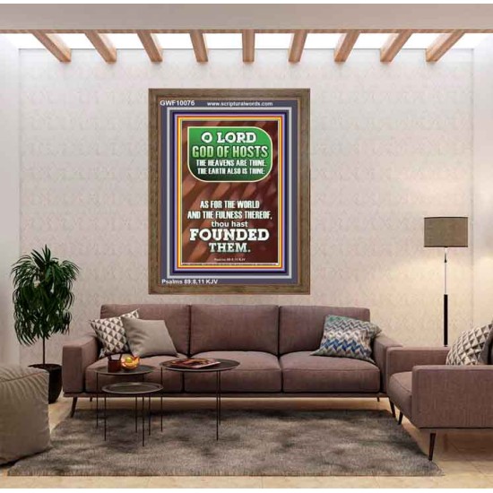JEHOVAH TZEVA'OT THE HEAVENS AND THE EARTH IS THINE  Custom Art and Wall Décor  GWF10076  