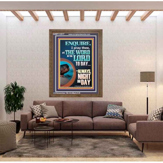 STUDY THE WORD OF THE LORD DAY AND NIGHT  Large Wall Accents & Wall Portrait  GWF11817  