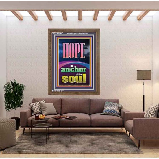 HOPE AN ANCHOR OF THE SOUL  Scripture Portrait Signs  GWF11987  