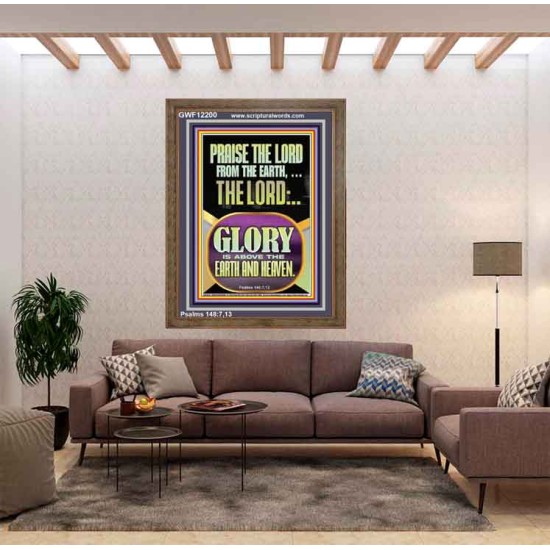 PRAISE THE LORD FROM THE EARTH  Contemporary Christian Paintings Portrait  GWF12200  