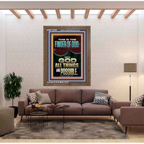 BY THE FINGER OF GOD ALL THINGS ARE POSSIBLE  Décor Art Work  GWF12304  