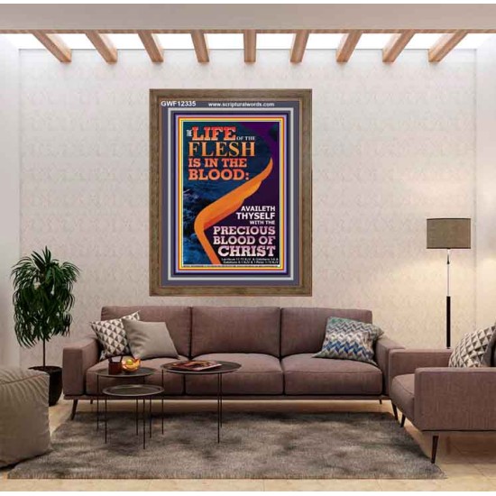 AVAILETH THYSELF WITH THE PRECIOUS BLOOD OF CHRIST  Custom Art and Wall Décor  GWF12335  