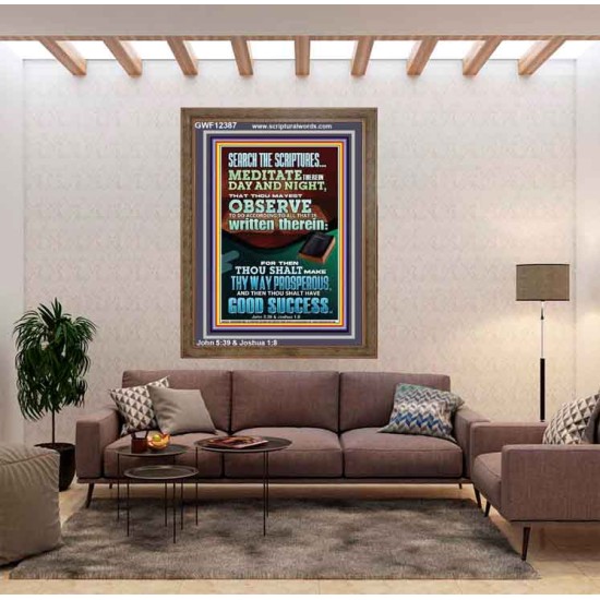 SEARCH THE SCRIPTURES MEDITATE THEREIN DAY AND NIGHT  Bible Verse Wall Art  GWF12387  