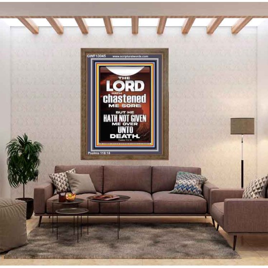 THE LORD HAS NOT GIVEN ME OVER UNTO DEATH  Contemporary Christian Wall Art  GWF13045  