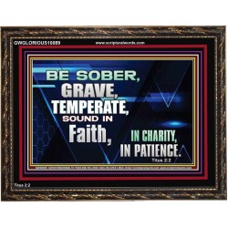 BE SOBER, GRAVE, TEMPERATE AND SOUND IN FAITH  Modern Wall Art  GWGLORIOUS10089  "45X33"