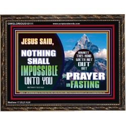 WITH GOD NOTHING SHALL BE IMPOSSIBLE  Modern Wall Art  GWGLORIOUS10111  "45X33"