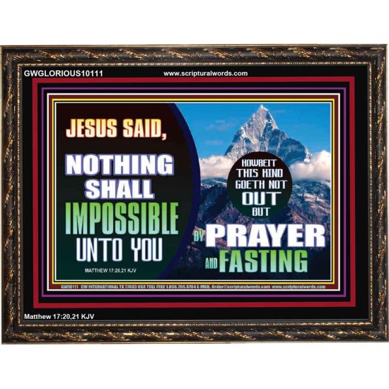 WITH GOD NOTHING SHALL BE IMPOSSIBLE  Modern Wall Art  GWGLORIOUS10111  