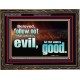 FOLLOW NOT WHICH IS EVIL  Custom Christian Artwork Wooden Frame  GWGLORIOUS10309  