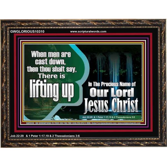 YOU ARE LIFTED UP IN CHRIST JESUS  Custom Christian Artwork Wooden Frame  GWGLORIOUS10310  