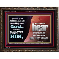 DELIGHT IN THE ALMIGHTY  Unique Scriptural ArtWork  GWGLORIOUS10312  "45X33"