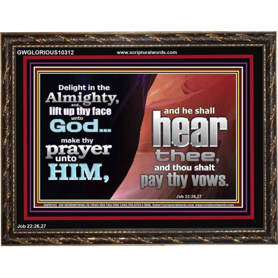 DELIGHT IN THE ALMIGHTY  Unique Scriptural ArtWork  GWGLORIOUS10312  