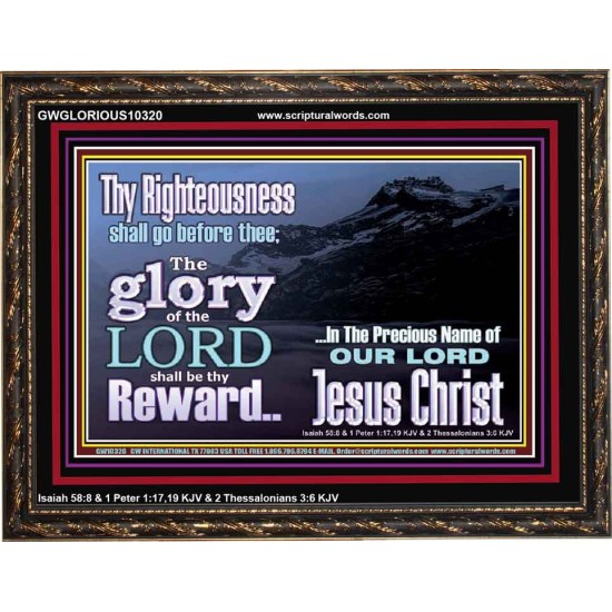 THE GLORY OF THE LORD WILL BE UPON YOU  Custom Inspiration Scriptural Art Wooden Frame  GWGLORIOUS10320  