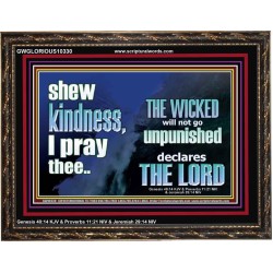THE WICKED WILL NOT GO UNPUNISHED  Bible Verse for Home Wooden Frame  GWGLORIOUS10330  "45X33"