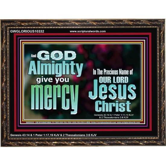 GOD ALMIGHTY GIVES YOU MERCY  Bible Verse for Home Wooden Frame  GWGLORIOUS10332  