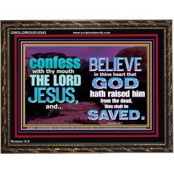 IN CHRIST JESUS IS ULTIMATE DELIVERANCE  Bible Verse for Home Wooden Frame  GWGLORIOUS10343  "45X33"