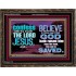 IN CHRIST JESUS IS ULTIMATE DELIVERANCE  Bible Verse for Home Wooden Frame  GWGLORIOUS10343  "45X33"