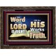 THE WORD OF THE LORD IS ALWAYS RIGHT  Unique Scriptural Picture  GWGLORIOUS10354  