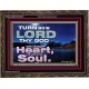 TURN UNTO THE LORD WITH ALL THINE HEART  Unique Scriptural Wooden Frame  GWGLORIOUS10372  