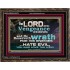 HATE EVIL YOU WHO LOVE THE LORD  Children Room Wall Wooden Frame  GWGLORIOUS10378  "45X33"