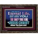 CHRIST JESUS THE ONLY WAY TO ETERNAL LIFE  Sanctuary Wall Wooden Frame  GWGLORIOUS10397  