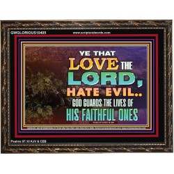 GOD GUARDS THE LIVES OF HIS FAITHFUL ONES  Children Room Wall Wooden Frame  GWGLORIOUS10405  "45X33"