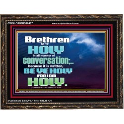 BE YE HOLY FOR I AM HOLY SAITH THE LORD  Ultimate Inspirational Wall Art  Wooden Frame  GWGLORIOUS10407  "45X33"