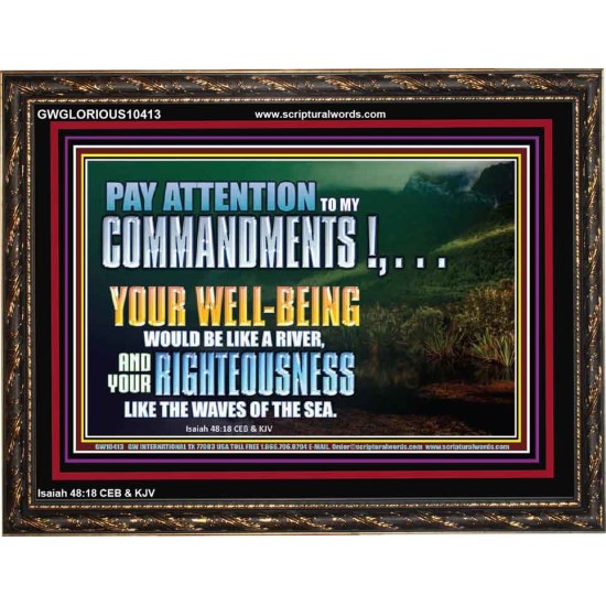 LET YOUR RIGHTEOUSNESS BE LIKE THE WAVES OF THE SEA  Church Wooden Frame  GWGLORIOUS10413  