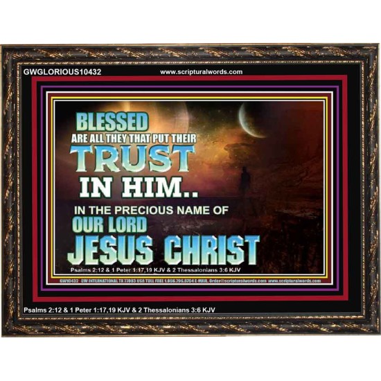 THE PRECIOUS NAME OF OUR LORD JESUS CHRIST  Bible Verse Art Prints  GWGLORIOUS10432  