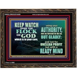 WATCH THE FLOCK OF GOD IN YOUR CARE  Scriptures Décor Wall Art  GWGLORIOUS10439  "45X33"