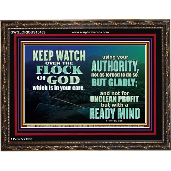 WATCH THE FLOCK OF GOD IN YOUR CARE  Scriptures Décor Wall Art  GWGLORIOUS10439  