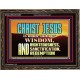 CHRIST JESUS OUR WISDOM, RIGHTEOUSNESS, SANCTIFICATION AND OUR REDEMPTION  Encouraging Bible Verse Wooden Frame  GWGLORIOUS10457  