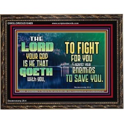 THE LORD IS WITH YOU TO SAVE YOU  Christian Wall Décor  GWGLORIOUS10489  "45X33"