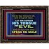 KEEP YOUR TONGUES FROM ALL EVIL  Bible Scriptures on Love Wooden Frame  GWGLORIOUS10497  "45X33"