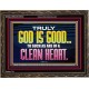 TRULY GOD IS GOOD TO THOSE WITH CLEAN HEART  Scriptural Wooden Frame Wooden Frame  GWGLORIOUS10510  