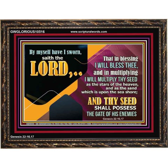 IN BLESSING I WILL BLESS THEE  Religious Wall Art   GWGLORIOUS10516  